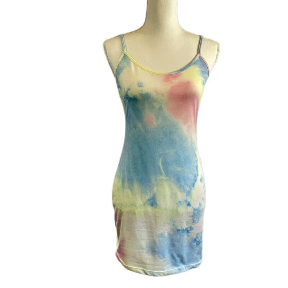 Shein Women's M Medium Tie Dye Sleeveless Knit Slip Dress